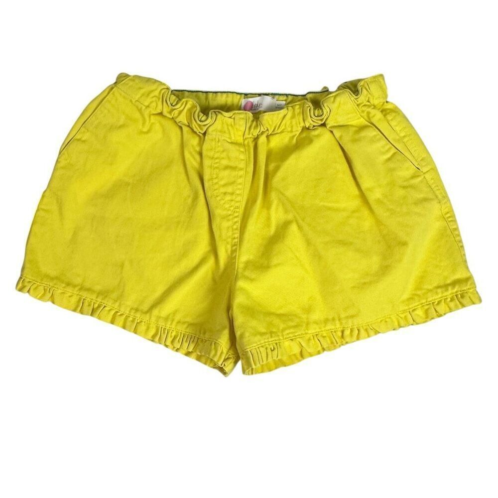 Boden Girls Ruffle Hem Shorts size 14 Yellow